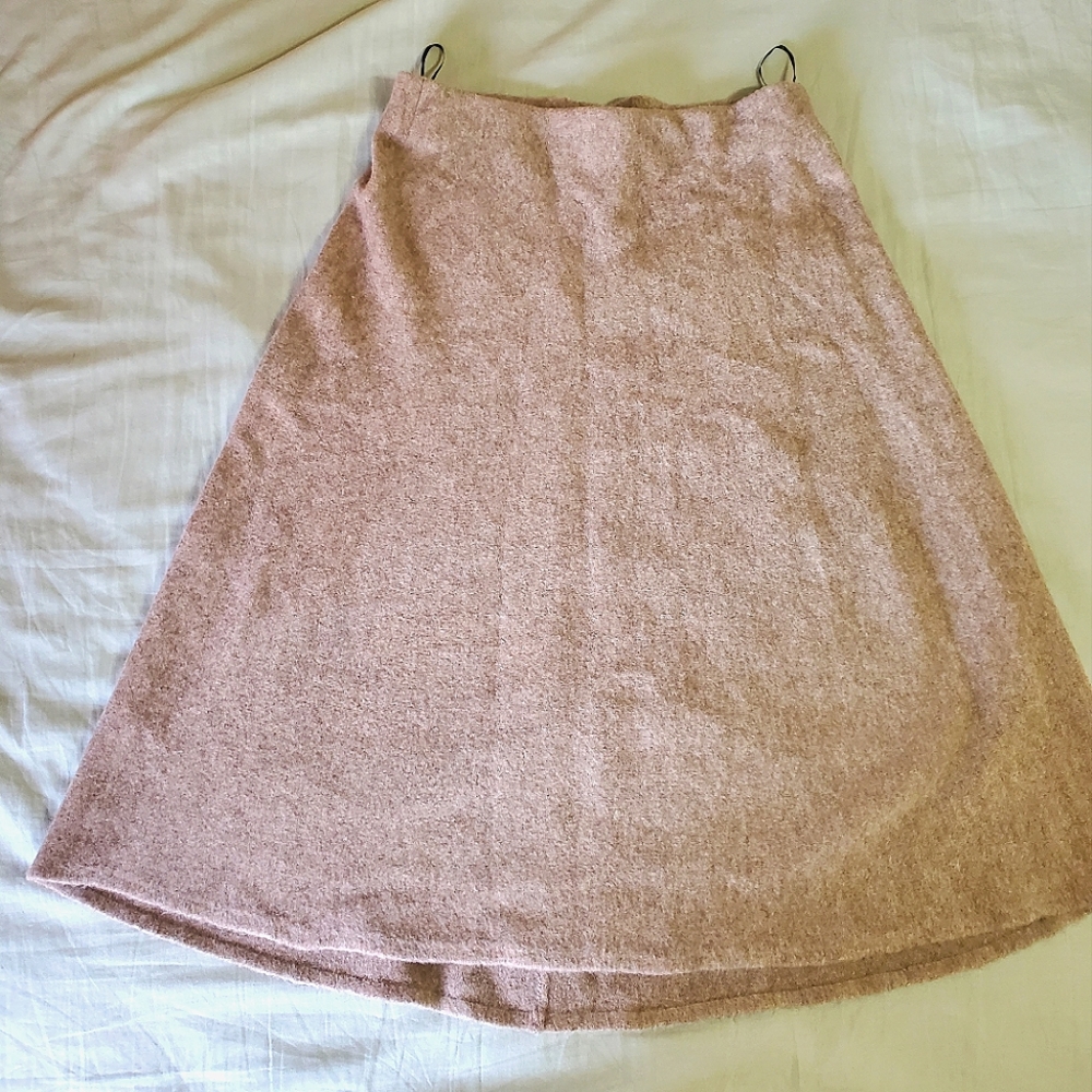 Wool blended Midi Skirt